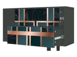 Móvel De Tv* Mueble de TV - 170х69х48 cm - T1 - Emerald Metro, Antracite Cinza antracite