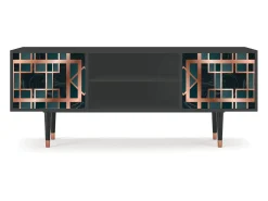 Móvel De Tv| Mueble de TV - 170х69х48 cm - T2 - Emerald Metro, Antracite Cinza antracite