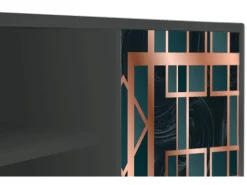 Móvel De Tv| Mueble de TV - 170х69х48 cm - T2 - Emerald Metro, Antracite Cinza antracite