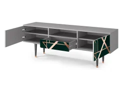 Clearance Mueble de TV - 170х59х41 cm - T6 - Emerald Gatsby, Cinza Cinzento