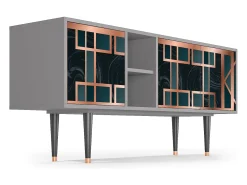 Discount Mueble de TV - 150х69х41 cm - T5 - Emerald Metro, Cinza Cinzento