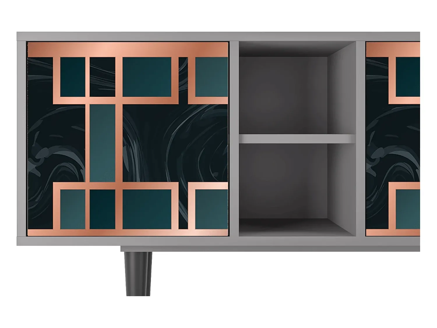 Discount Mueble de TV - 150х69х41 cm - T5 - Emerald Metro, Cinza Cinzento