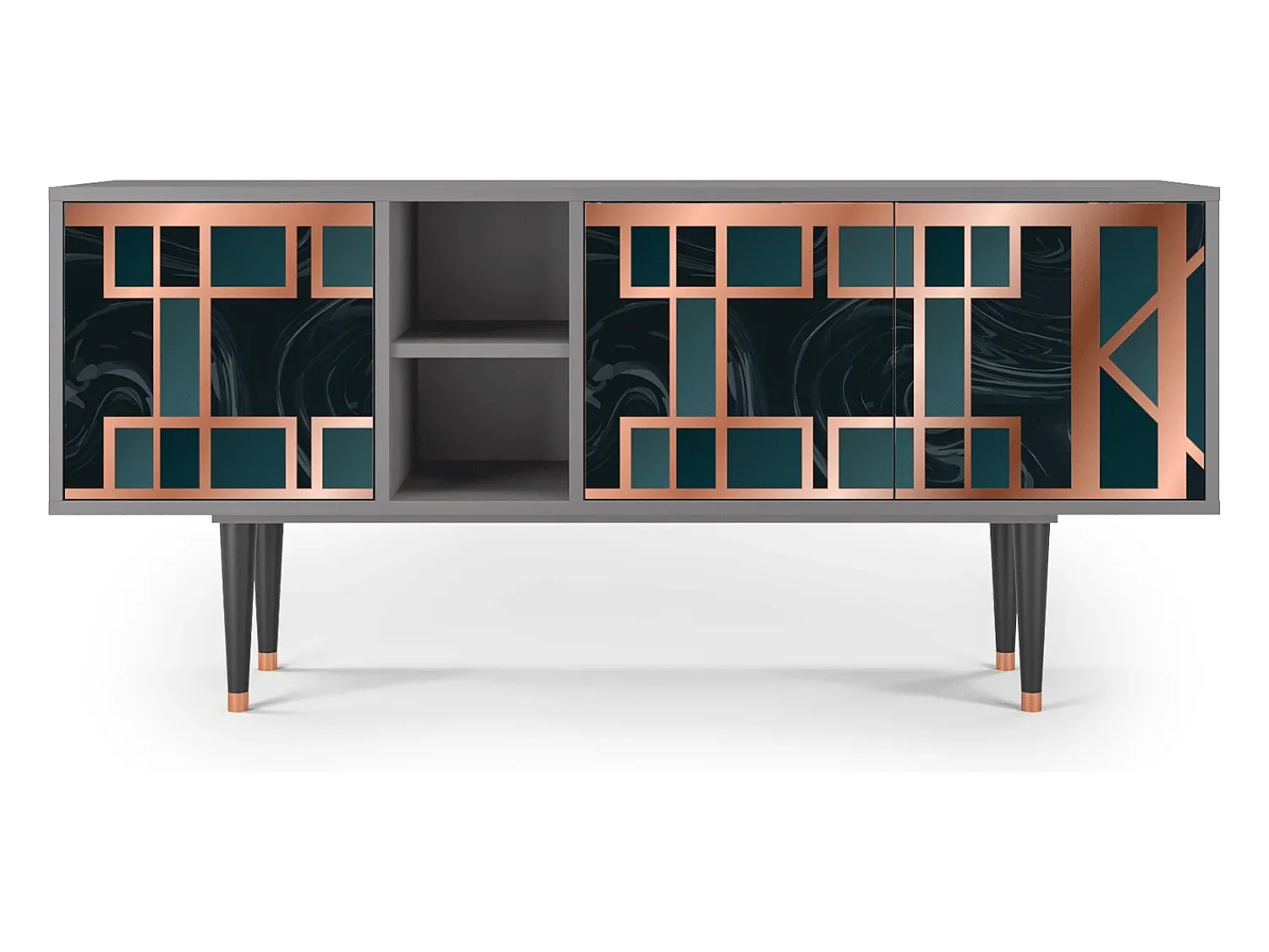 Discount Mueble de TV - 150х69х41 cm - T5 - Emerald Metro, Cinza Cinzento