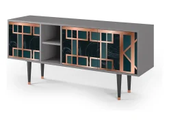 Discount Mueble de TV - 150х69х41 cm - T5 - Emerald Metro, Cinza Cinzento