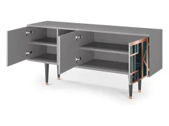 Discount Mueble de TV - 150х69х41 cm - T5 - Emerald Metro, Cinza Cinzento