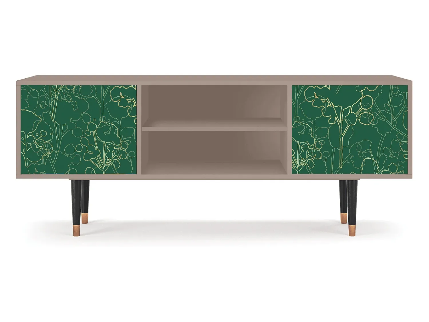 Móvel De Tv| Mueble de TV - 170х69х48 cm - T2 - Emerald Forest, Latte Bege