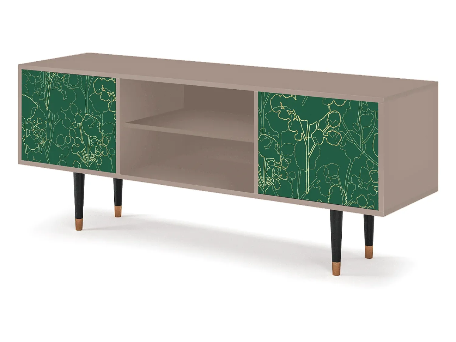 Móvel De Tv| Mueble de TV - 170х69х48 cm - T2 - Emerald Forest, Latte Bege