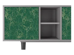 Mueble de TV - 150х69х41 cm - T5 - Emerald Forest, Cinza^ Móvel De Tv
