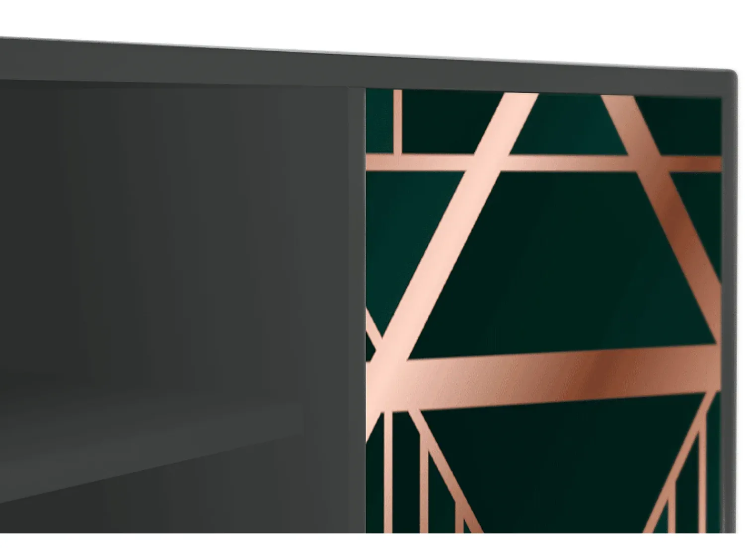 Móvel De Tv* Mueble de TV - 170х69х48 cm - T2 - Emerald Gatsby, Antracite Cinza antracite