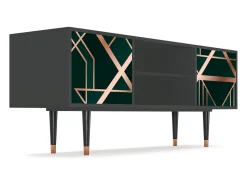 Móvel De Tv* Mueble de TV - 170х69х48 cm - T2 - Emerald Gatsby, Antracite Cinza antracite