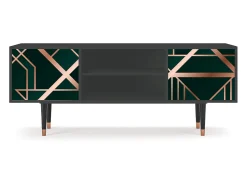 Móvel De Tv* Mueble de TV - 170х69х48 cm - T2 - Emerald Gatsby, Antracite Cinza antracite