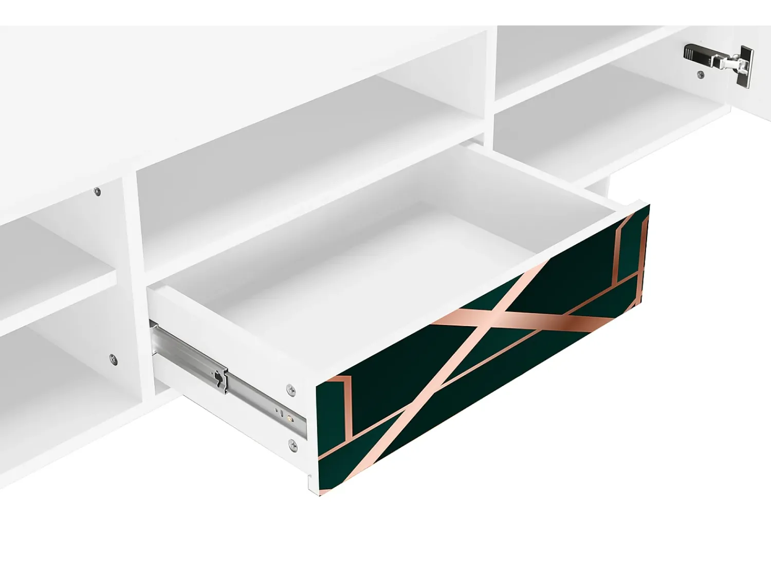 Mueble de TV - 170х59х41 cm - T6 - Emerald Gatsby, Branco^ Móvel De Tv