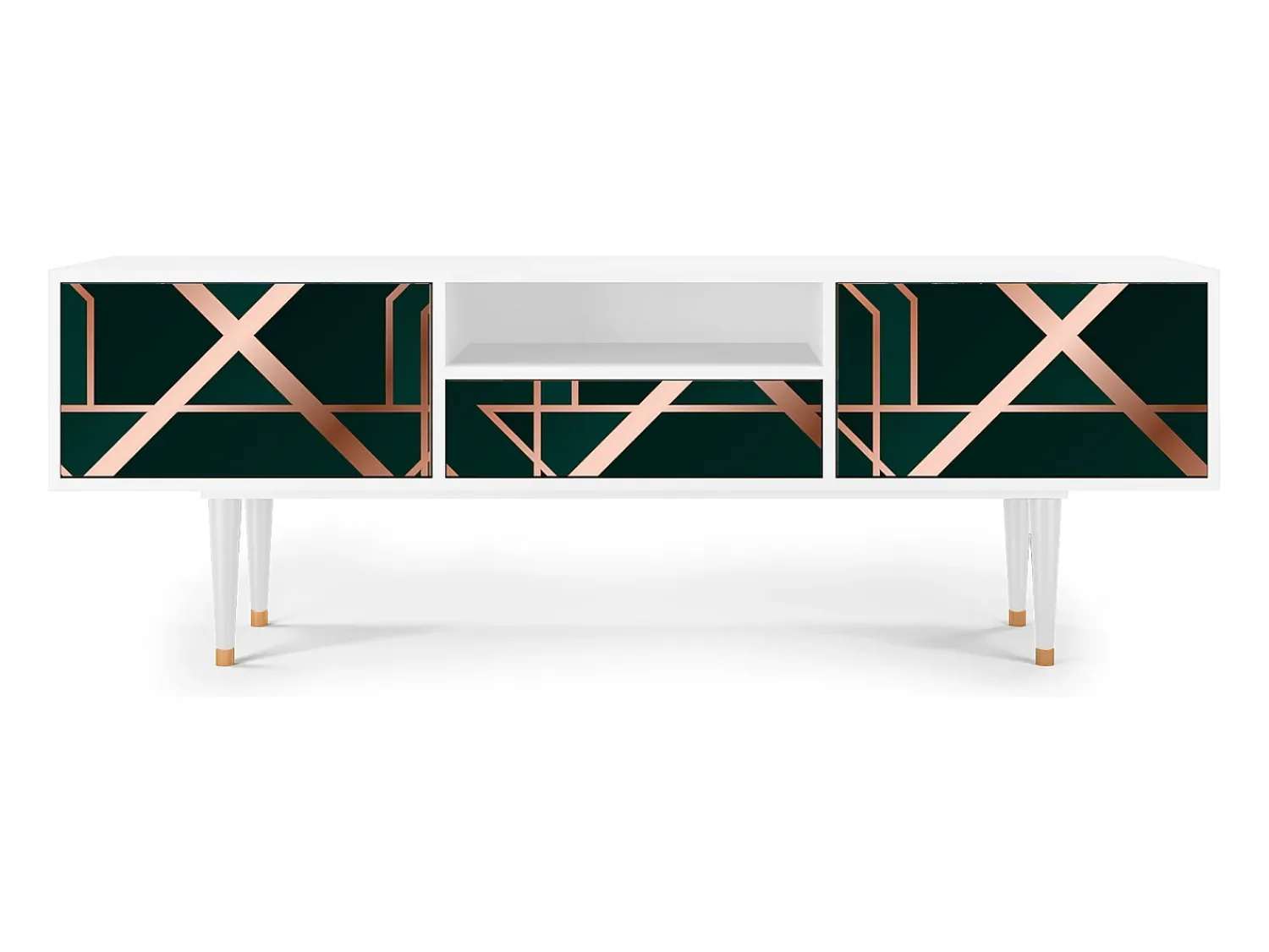 Mueble de TV - 170х59х41 cm - T6 - Emerald Gatsby, Branco^ Móvel De Tv