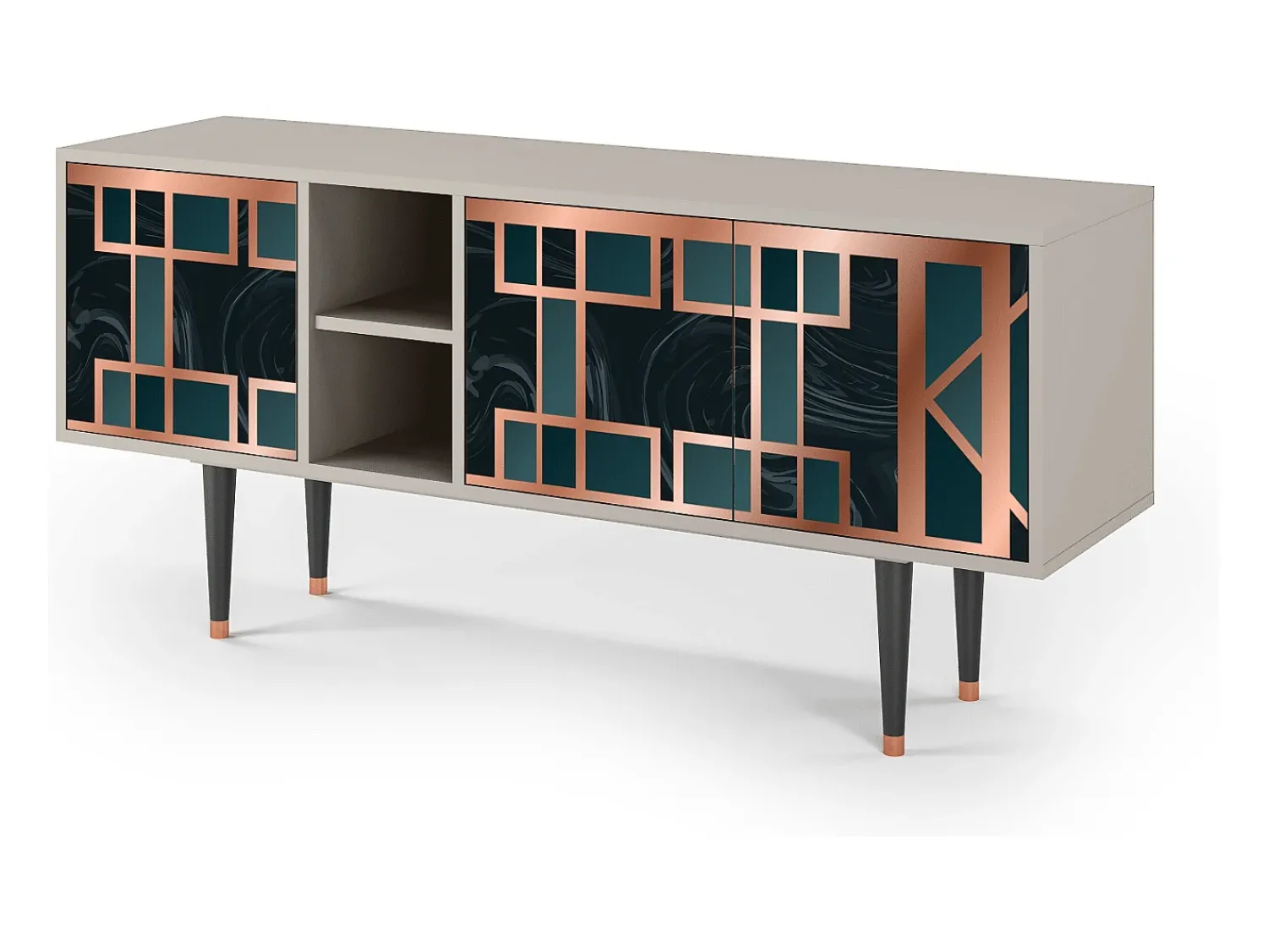 Mueble de TV - 150х69х41 cm - T5 - Emerald Metro, Areia^ Móvel De Tv