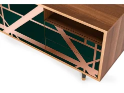 Móvel De Tv* Mueble de TV - 125х56х41 cm - T7 - Emerald Gatsby, Nogueira Castanho