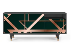 Mueble de TV - 125х56х41 cm - T7 - Emerald Gatsby, Antracite^ Móvel De Tv