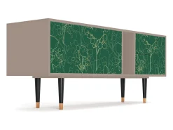 Móvel De Tv| Mueble de TV - 170х69х48 cm - T1 - Emerald Forest, Latte Bege
