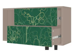Móvel De Tv| Mueble de TV - 170х69х48 cm - T1 - Emerald Forest, Latte Bege