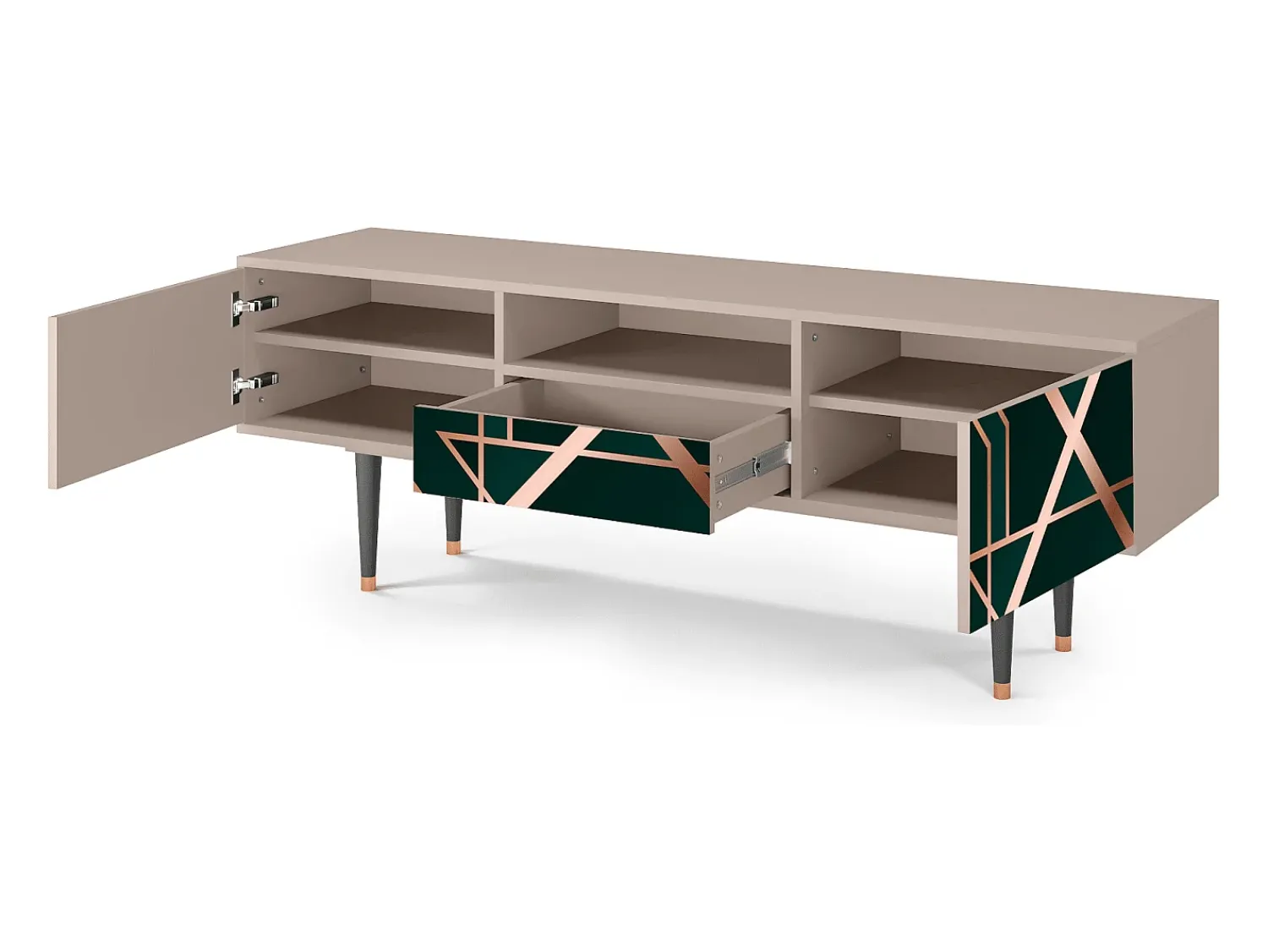 Mueble de TV - 170х59х41 cm - T6 - Emerald Gatsby, Latte^ Móvel De Tv