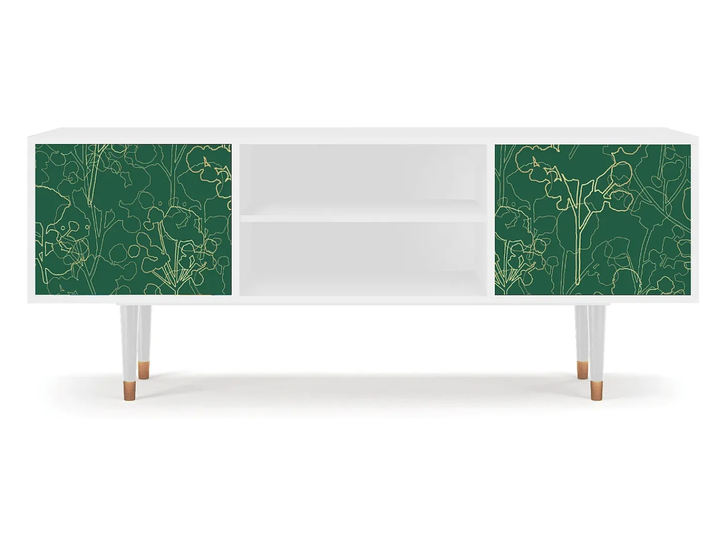 Móvel De Tv| Mueble de TV - 170х69х48 cm - T2 - Emerald Forest, Branco Bege