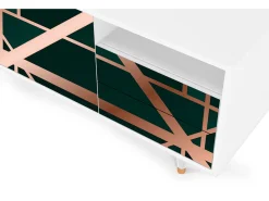Best Mueble de TV - 125х56х41 cm - T7 - Emerald Gatsby, Branco Bege