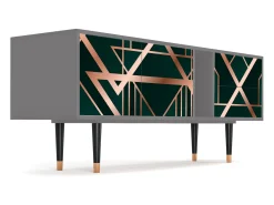 Móvel De Tv* Mueble de TV - 170х69х48 cm - T1 - Emerald Gatsby, Cinza Cinzento