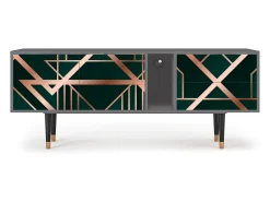 Móvel De Tv* Mueble de TV - 170х69х48 cm - T1 - Emerald Gatsby, Cinza Cinzento