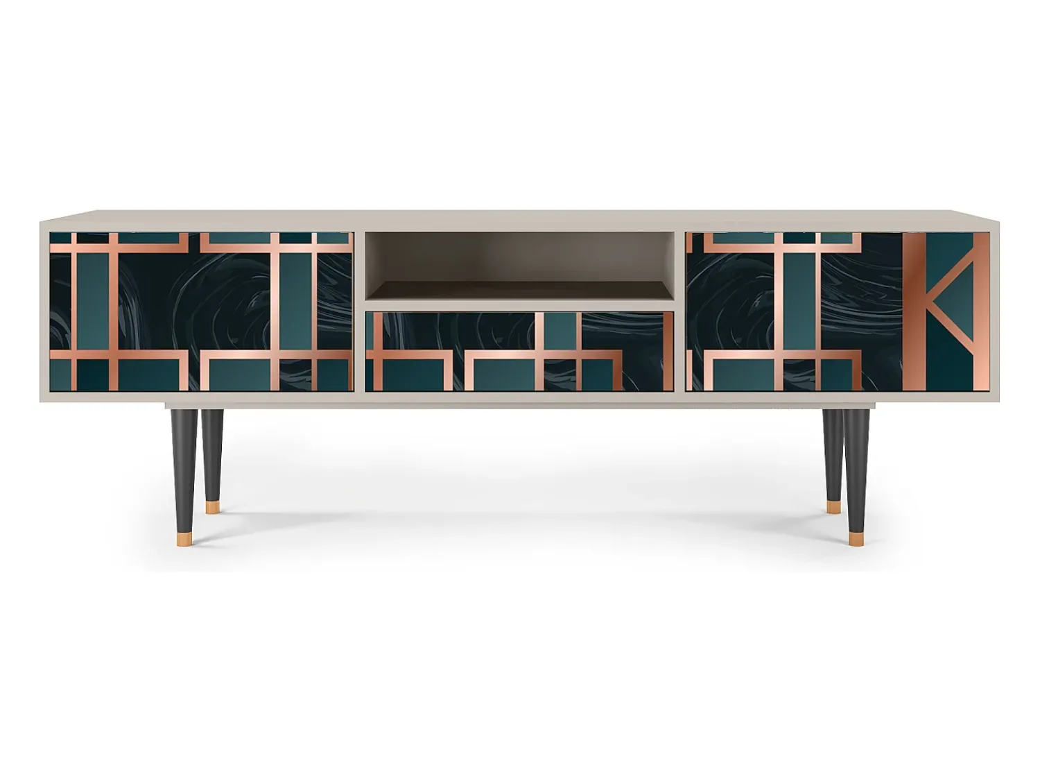 Móvel De Tv| Mueble de TV - 170х59х41 cm - T6 - Emerald Metro, Areia Bege