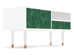 Discount Mueble de TV - 115х59х48 cm - T3 - Emerald Forest, Branco Bege