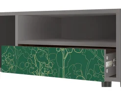 Mueble de TV - 115х59х48 cm - T3 - Emerald Forest, Cinza^ Móvel De Tv