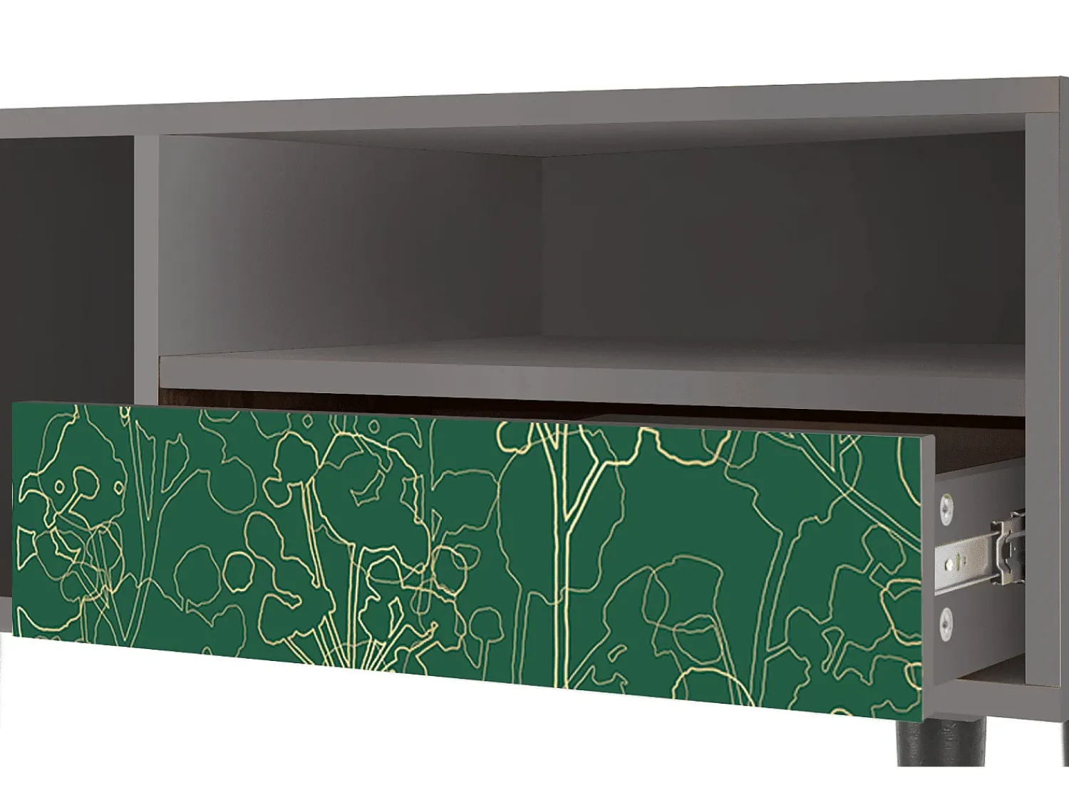Mueble de TV - 115х59х48 cm - T3 - Emerald Forest, Cinza^ Móvel De Tv