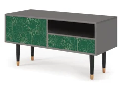 Mueble de TV - 115х59х48 cm - T3 - Emerald Forest, Cinza^ Móvel De Tv