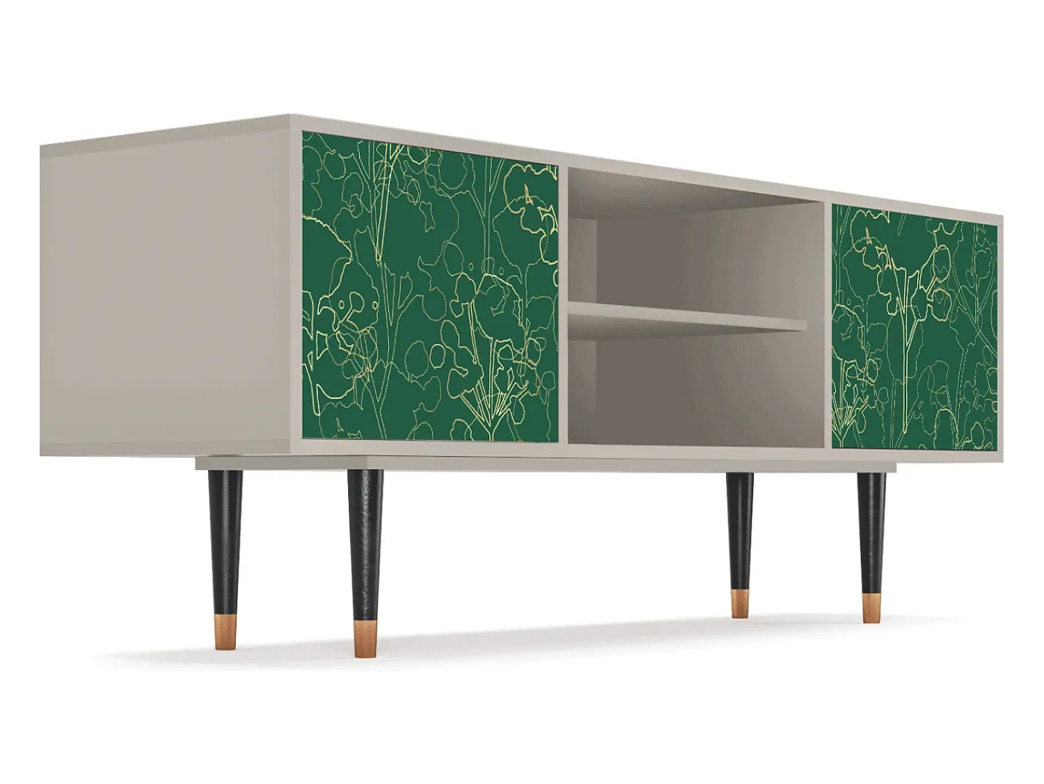 Clearance Mueble de TV - 170х69х48 cm - T2 - Emerald Forest, Areia Bege