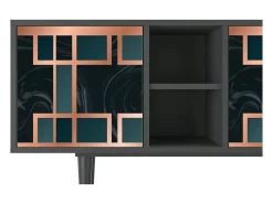 Móvel De Tv| Mueble de TV - 150х69х41 cm - T5 - Emerald Metro, Antracite Cinza antracite