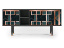 Móvel De Tv| Mueble de TV - 150х69х41 cm - T5 - Emerald Metro, Antracite Cinza antracite