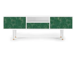 Mueble de TV - 170х59х41 cm - T6 - Emerald Forest, Branco^ Móvel De Tv