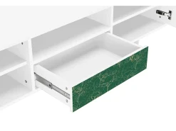 Mueble de TV - 170х59х41 cm - T6 - Emerald Forest, Branco^ Móvel De Tv
