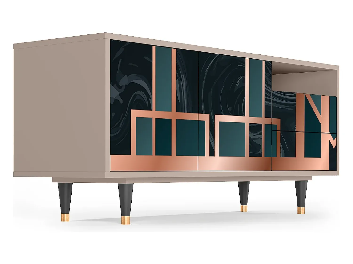 Mueble de TV - 125х56х41 cm - T7 - Emerald Metro, Latte^ Móvel De Tv