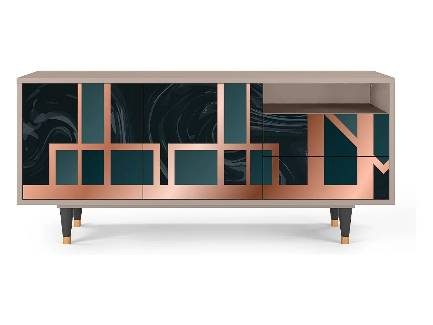 Mueble de TV - 125х56х41 cm - T7 - Emerald Metro, Latte^ Móvel De Tv