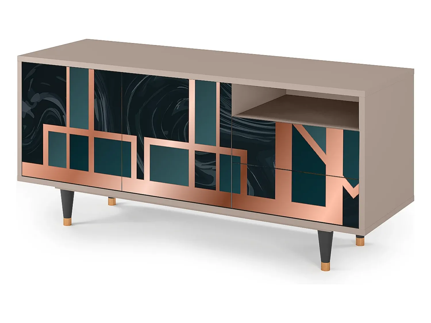 Mueble de TV - 125х56х41 cm - T7 - Emerald Metro, Latte^ Móvel De Tv
