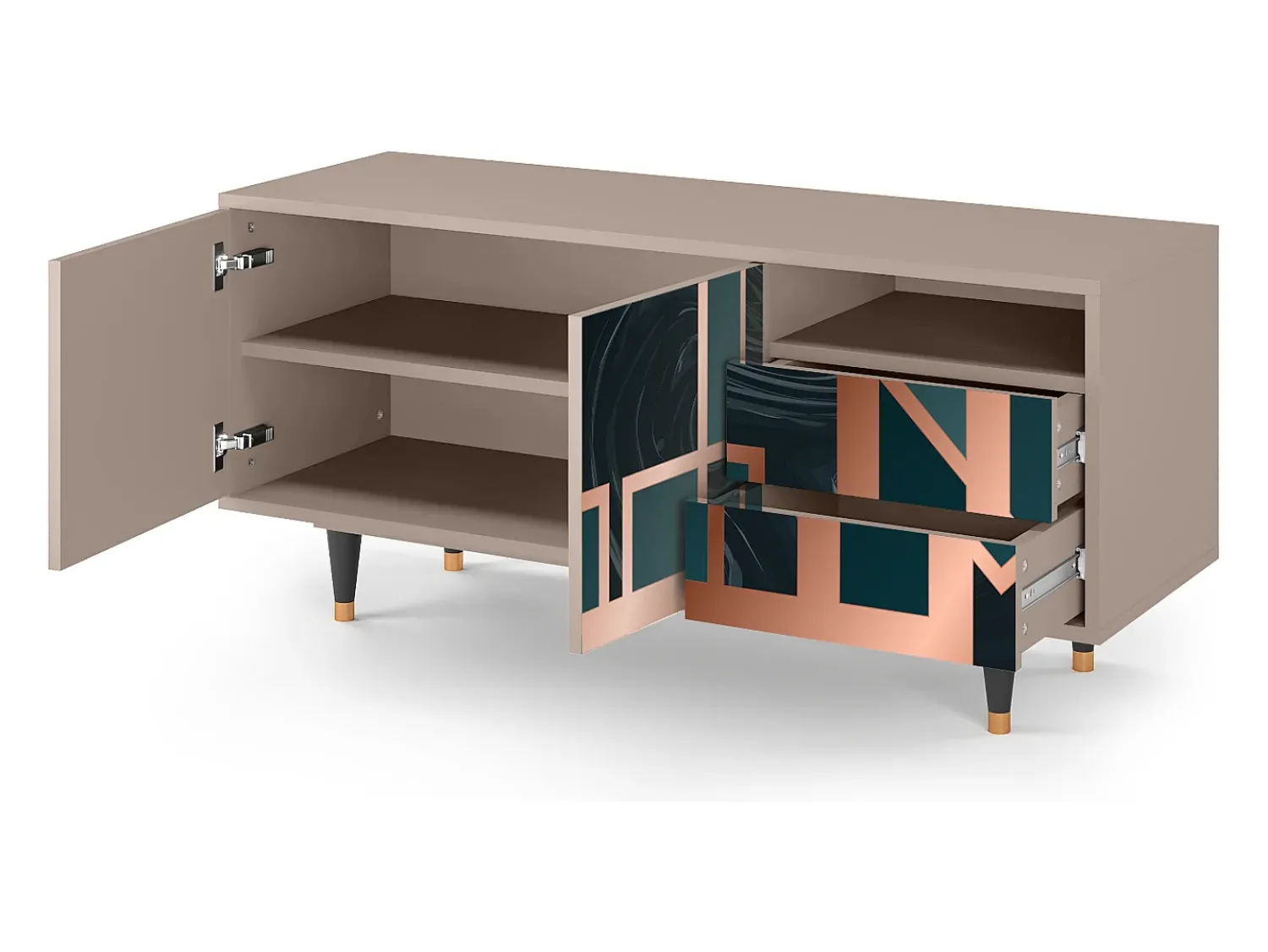 Mueble de TV - 125х56х41 cm - T7 - Emerald Metro, Latte^ Móvel De Tv