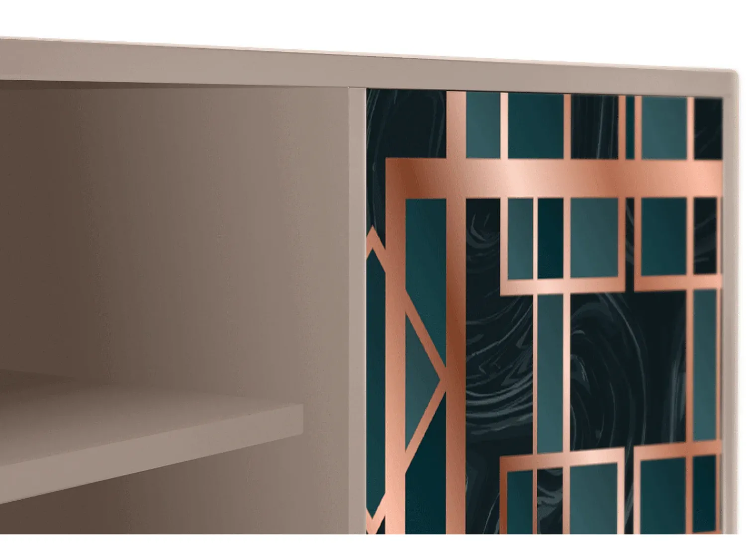 Móvel De Tv| Mueble de TV - 170х69х48 cm - T2 - Emerald Metro, Latte Bege