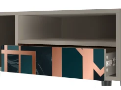 Móvel De Tv* Mueble de TV - 115х59х48 cm - T3 - Emerald Metro, Areia Bege