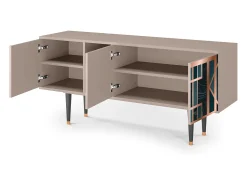 Móvel De Tv* Mueble de TV - 150х69х41 cm - T5 - Emerald Metro, Latte Bege