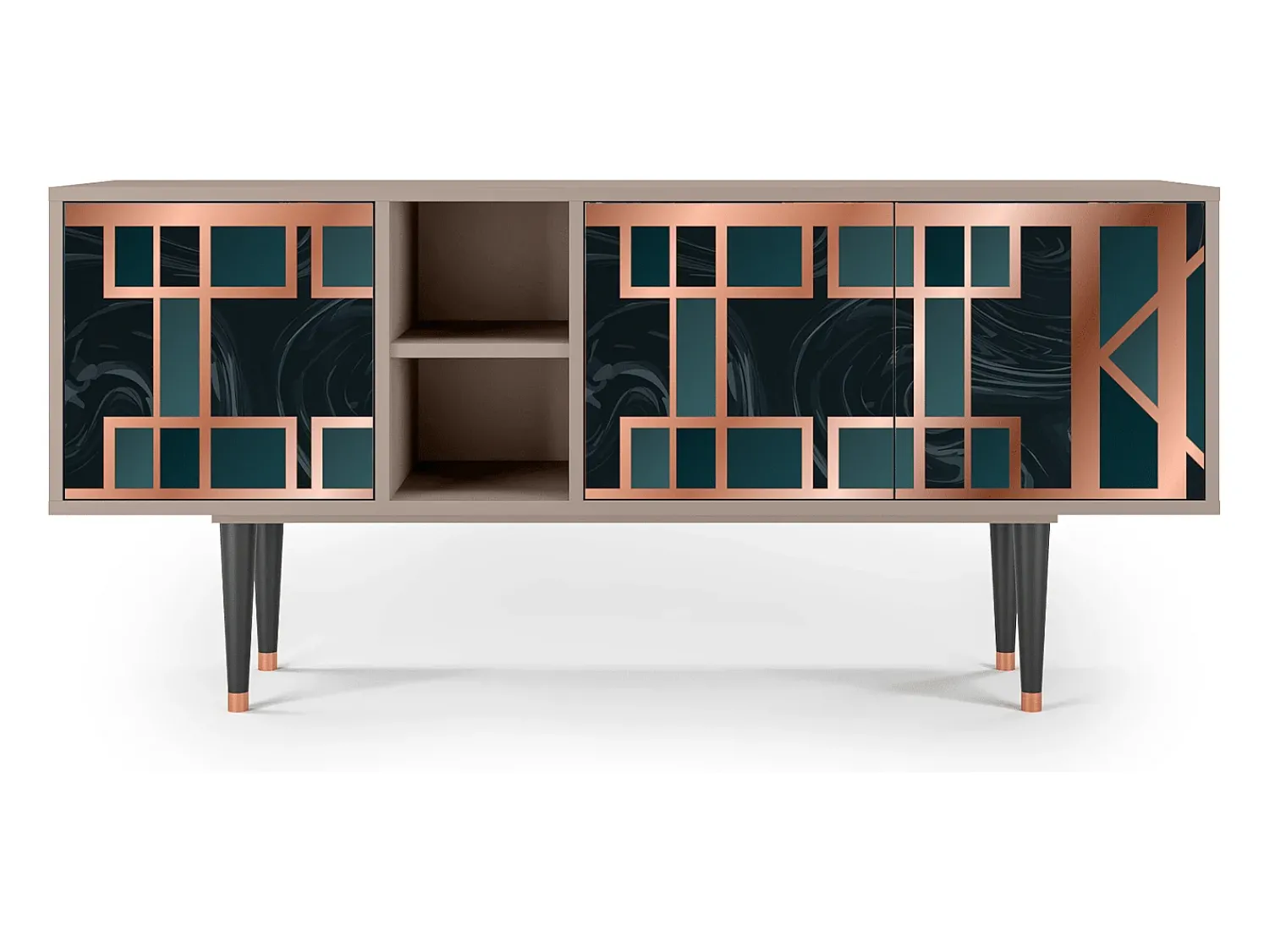 Móvel De Tv* Mueble de TV - 150х69х41 cm - T5 - Emerald Metro, Latte Bege