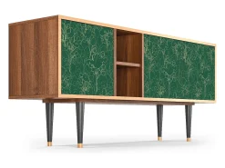 Móvel De Tv| Mueble de TV - 150х69х41 cm - T5 - Emerald Forest, Nogueira Castanho