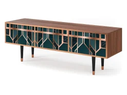 Móvel De Tv* Mueble de TV - 170х59х48 cm - T4 - Emerald Metro, Nogueira Castanho