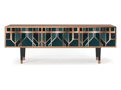 Móvel De Tv* Mueble de TV - 170х59х48 cm - T4 - Emerald Metro, Nogueira Castanho
