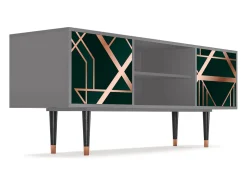 Móvel De Tv* Mueble de TV - 170х69х48 cm - T2 - Emerald Gatsby, Cinza Cinzento