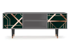 Móvel De Tv* Mueble de TV - 170х69х48 cm - T2 - Emerald Gatsby, Cinza Cinzento